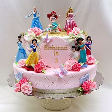 Princess designer cakes, happy birthday cake for kids