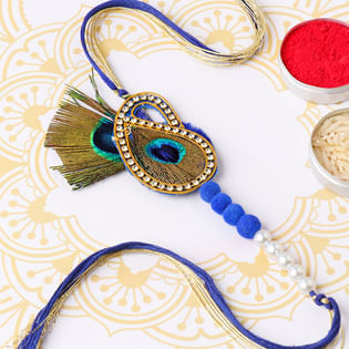 Auspicious Peacock Rakhi