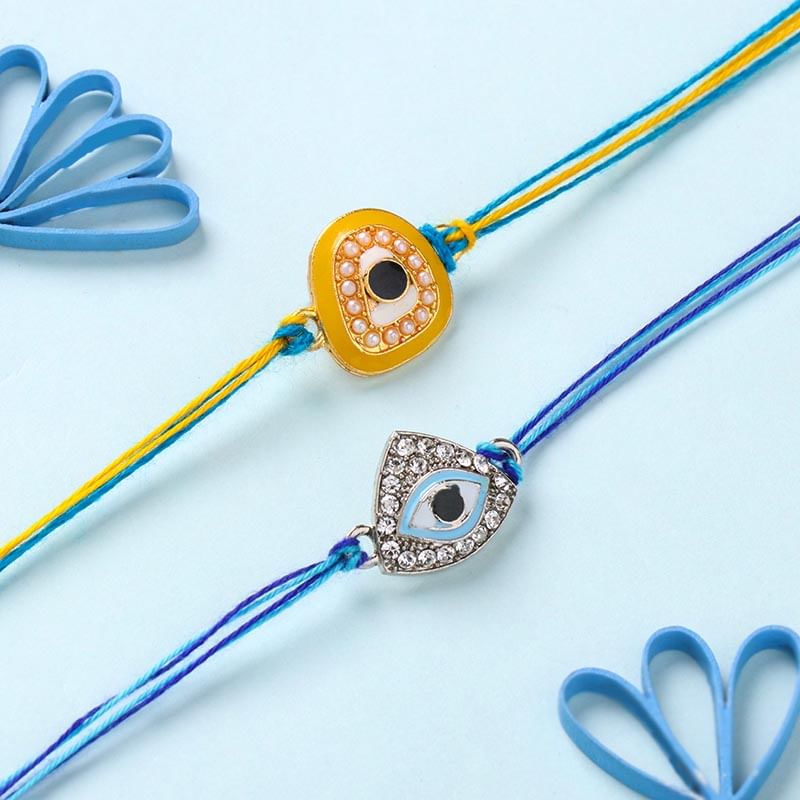 Buy Eccentric Evil Eye Rakhi Set