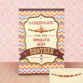 Golden Certificate For Brother - Greeting Card for Bro