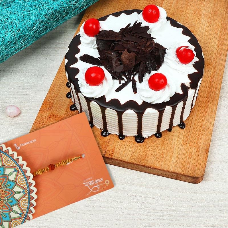 Rakhi with Black Forest Cake