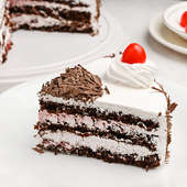 Slice View Delectable Black Forest Cake Online
