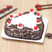Heart-Shape Black Forest Birthday Cake