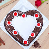 Heart-Shape Black Forest Cake Order Online