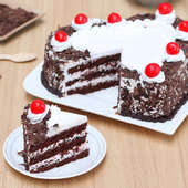 Heart-Shape Black Forest Birthday Cake Piece