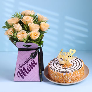 Blooms N Butterscotch Delight For Mom