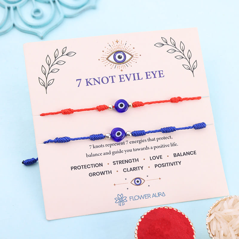 Order 7 Knot Evil Eye Protection Bracelet Online for Usa
