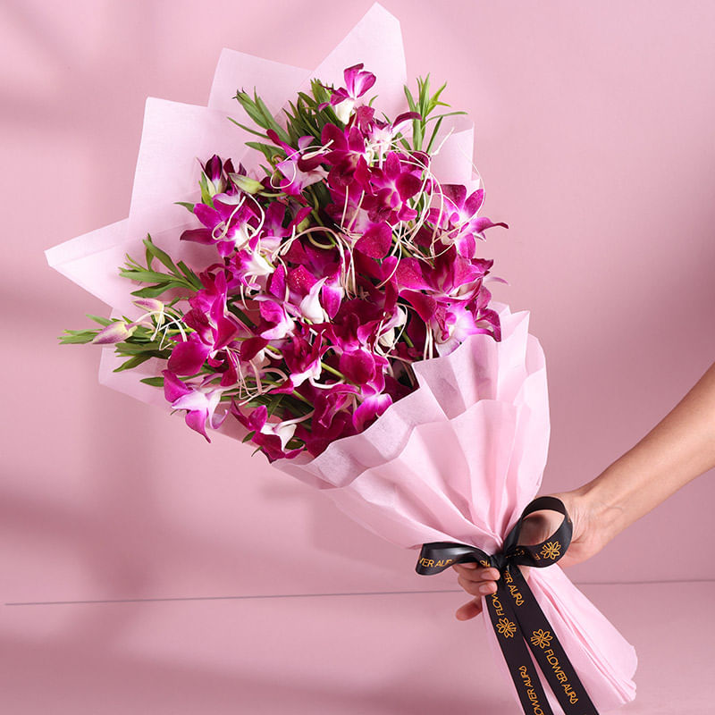 Bellina Purple Orchid Bouquet