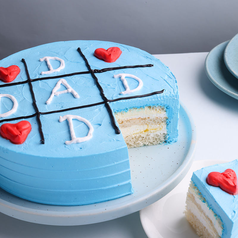 Buy Blue Theme Pineapple Cake for Dad Online