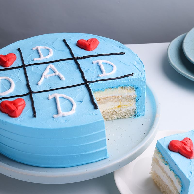 Buy Blue Theme Pineapple Cake for Dad Online