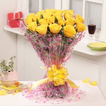 20 Yellow Roses Bunch