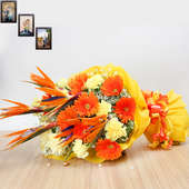 24 Mixed Flowers Bouquet in Horizontal View