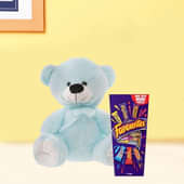 Blue Teddy N Cadbury Favourites Gift Bundle