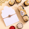 Order Vibrant Floral Rakhi With Ferrero Rocher Online to Usa