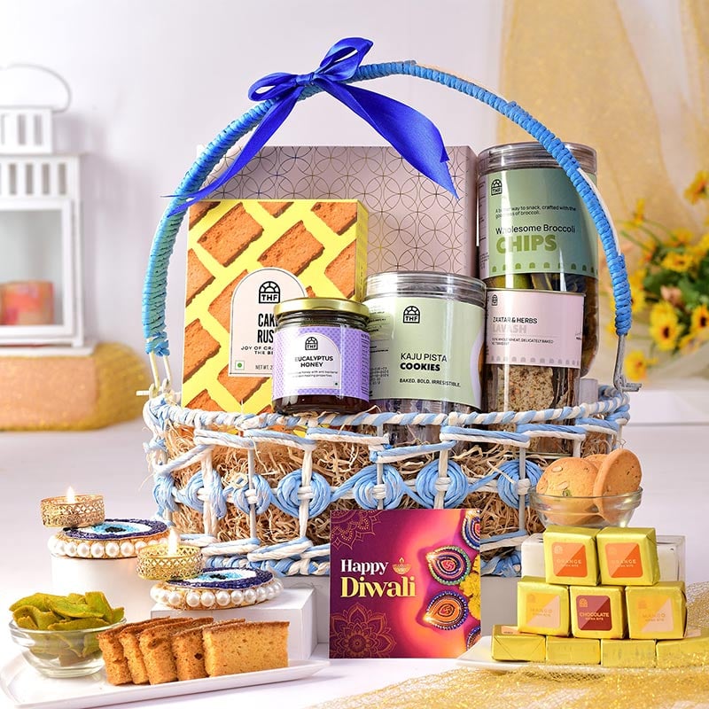 Diwali Treats N Lights Gift Basket