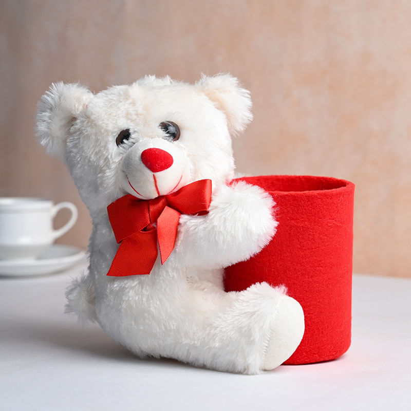 Teddy with Kit Kat Chocolate Combo Gift for Valentines Teddy Day