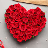 35 heart shaped roses bouquet - First gift in Ultimate Fantasy