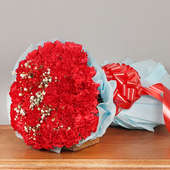  Unforgettable Moments:Bunch of 25 Red Carnations