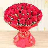 Lovers Special - 50 red roses special bouquet