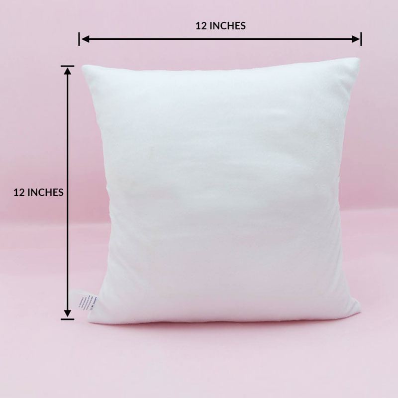 Plain white cushion