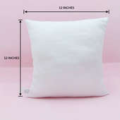 Plain white cushion