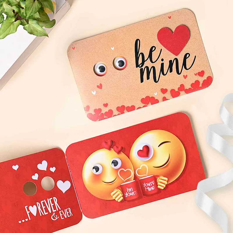 Be Mine Smiley Heart Card