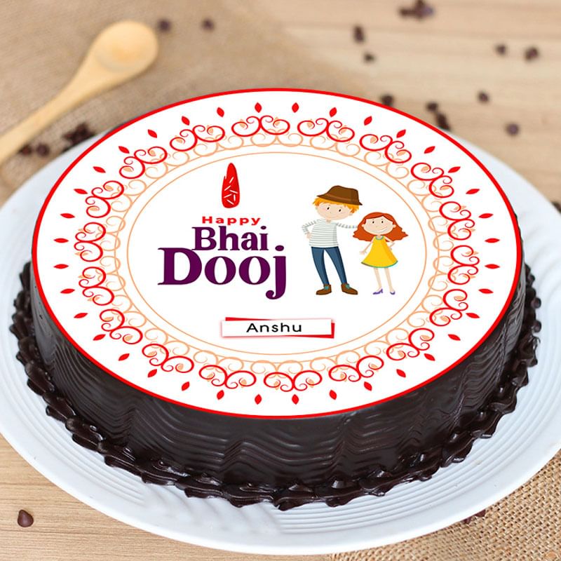Bhai Dooj Poster Cake