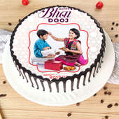 Choco Vanilla Photo Cake for Bhai Dooj
