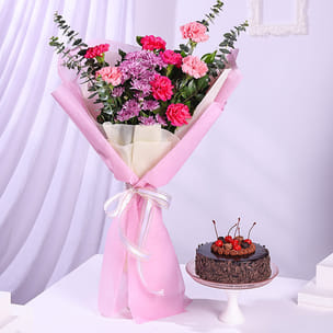 A Blooming Reverie With Black Forest Cake A Blooming Reverie With Black Forest Cake