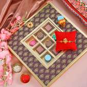 A Box Full Of Blessings - Divine Rakhi, Handmade Chcocolate With Box