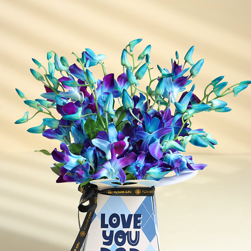 A Bright Orchid Embrace For Dad