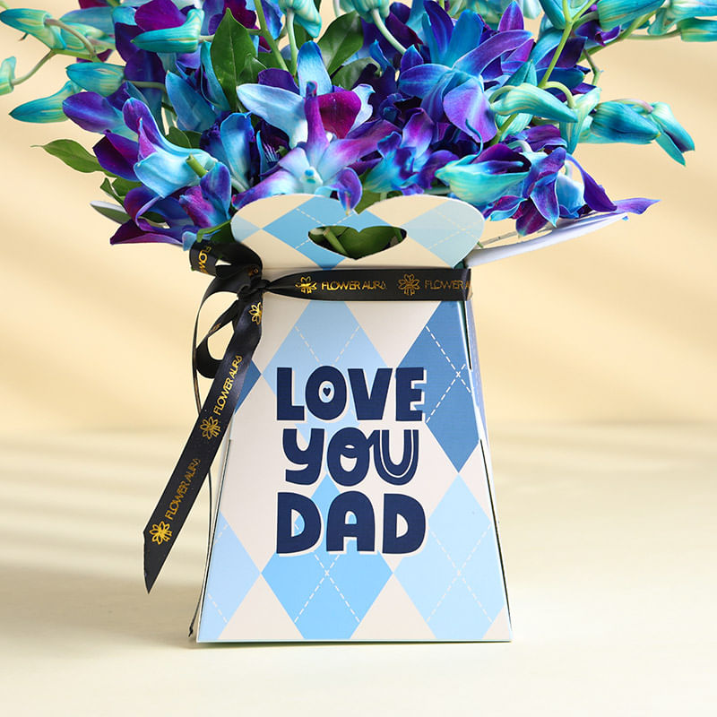 A Bright Orchid Embrace For Dad