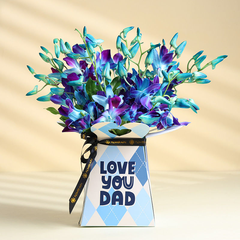 A Bright Orchid Embrace For Dad