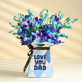 A Bright Orchid Embrace For Dad