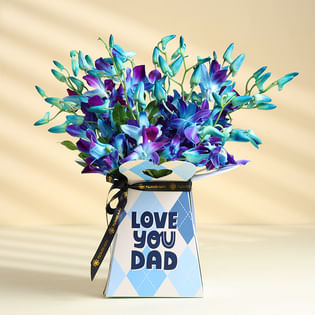 A Bright Orchid Embrace For Dad