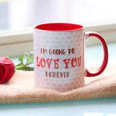 Love Forever Printed Couple Mug with Front Side View