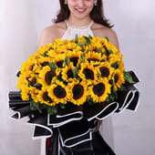 A Dark Serenade Of Sunflowers