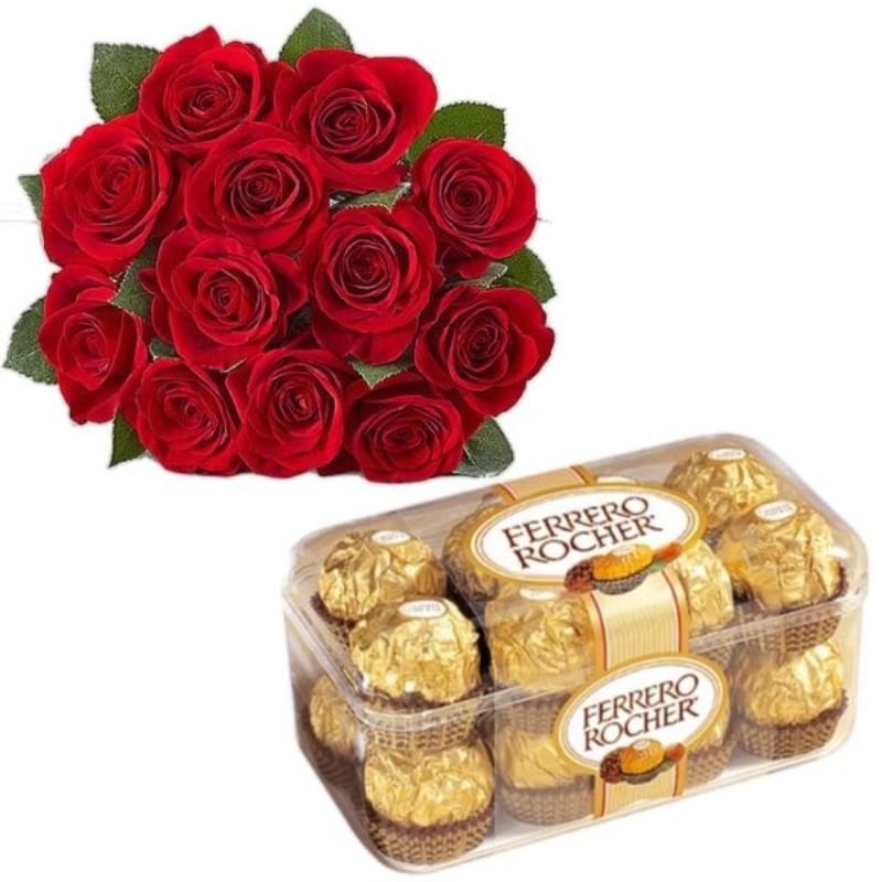 A Dozen Of Happiness Combo : Valentine Gifts to Canada