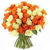 Order A Fusion of Orange N White Gift for Valentine