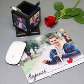 Personalised Mouse Pad with Pen Holder