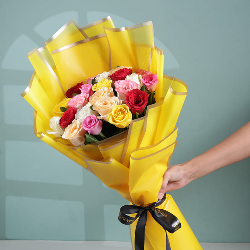 A Symphony Of Colourful Roses