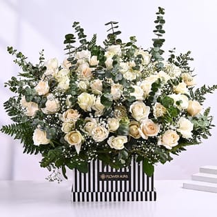 A Symphony Of White Roses N Love