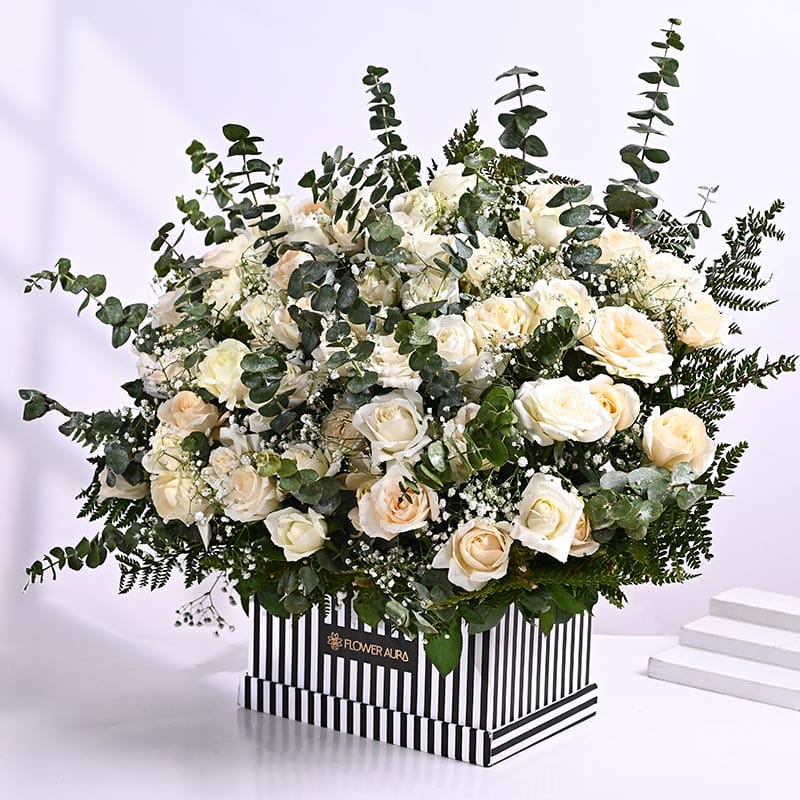 A Symphony Of White Roses N Love