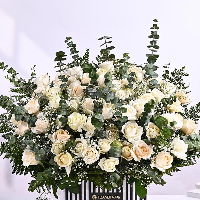 A Symphony Of White Roses N Love