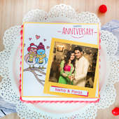 Love Birds photo cake for marriage anniversary
