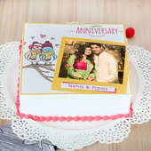 Marriage Anniversary Photo Cake