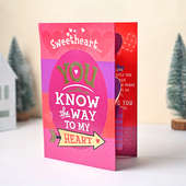 Way to Heart Valentine Greeting Card 