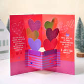 Way to Heart Valentine Greeting Card in opened view