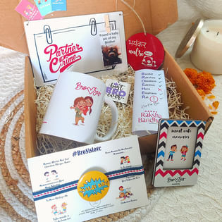 Aalsi Bro Rakhi With Frame Fridge Magnet Mug N Chocolate