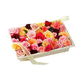 Abundant Basket Of 50 Roses